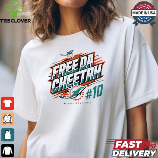 Tyreek Hill 10 free da cheetah Miami Dolphins logo shirt