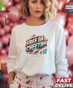Tyreek Hill 10 free da cheetah Miami Dolphins logo shirt
