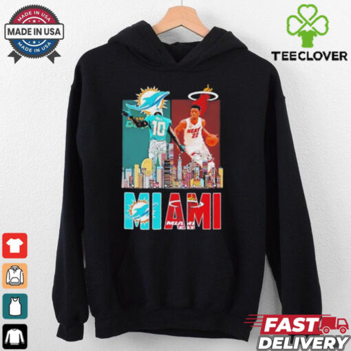 Tyreek Hill And Jimmy Butler Miami Sports Teams Skyline City Signatures Shirt