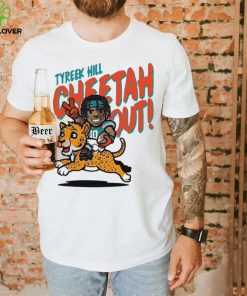 Tyreek Hill cheetah out Miami Dolphins football cartoon shirt