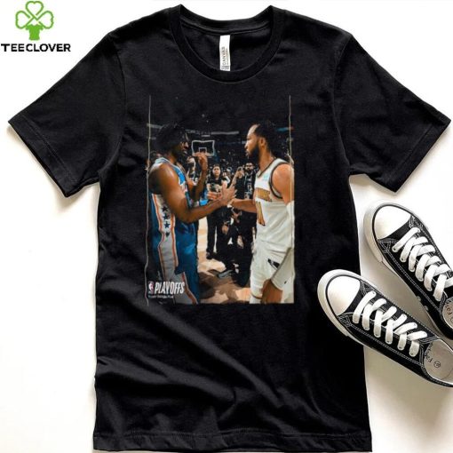 Tyrese Maxey Hand Shake Jalen Brunson At Eastern Conference 2024 NBA Playoffs T Shirt