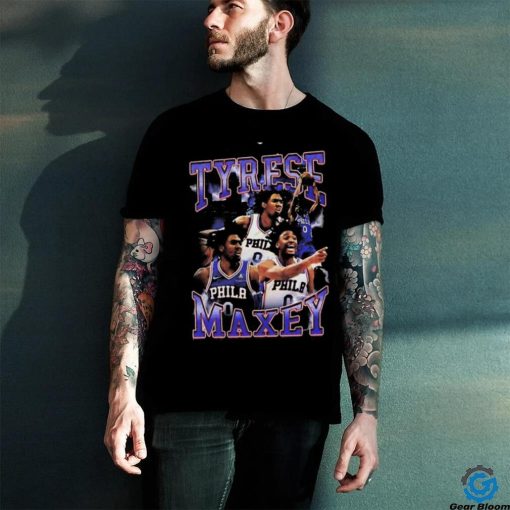 Tyrese Maxey Philadelphia 76ers 90s Style Inspired T Shirt