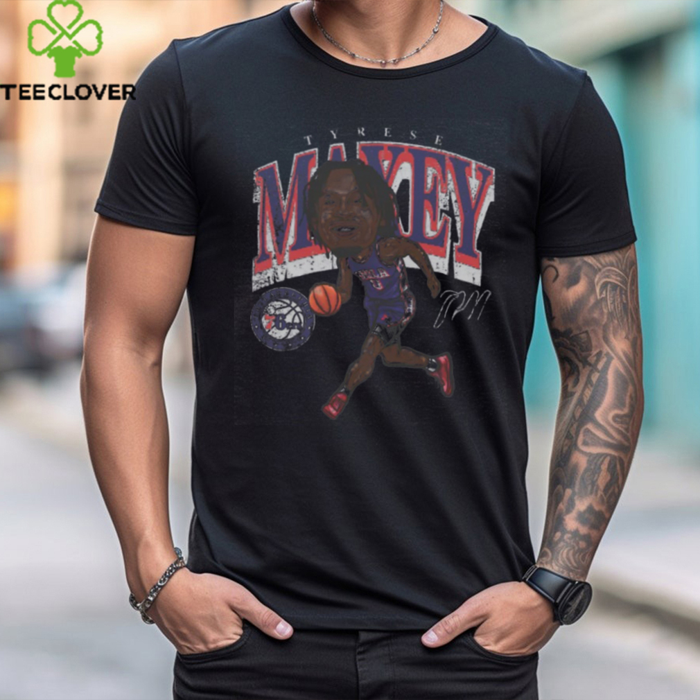 Tyrese Maxey Philadelphia 76ers Cartoon Shirt Tyrese Maxey Philadelphia 76ers Cartoon Shirt