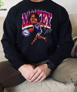 Tyrese Maxey Philadelphia 76ers cartoon caricature signature shirt 3 Tyrese Maxey Philadelphia 76ers cartoon caricature signature shirt
