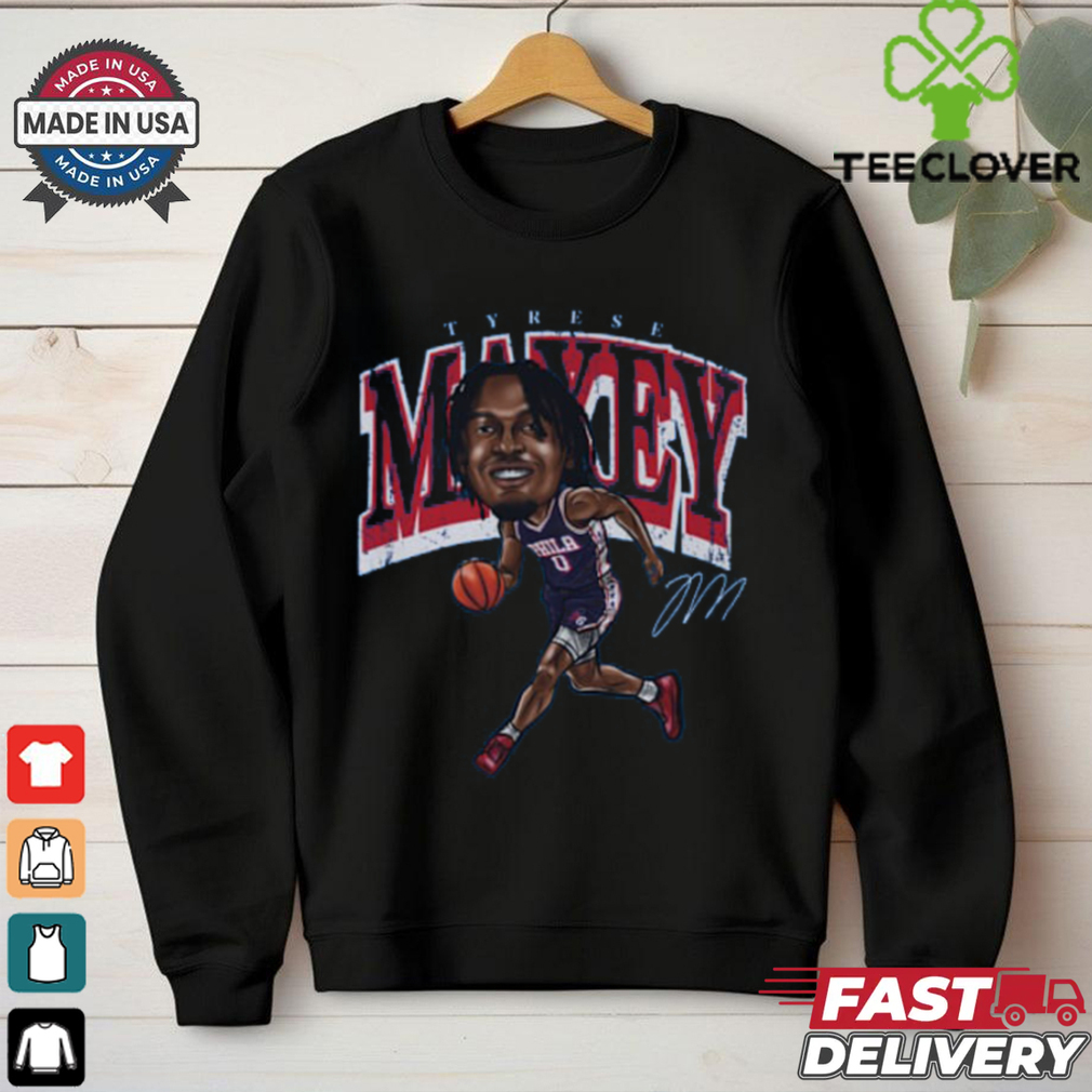Tyrese Maxey Philadelphia Cartoon T Shirt Tyrese Maxey Philadelphia Cartoon T Shirt