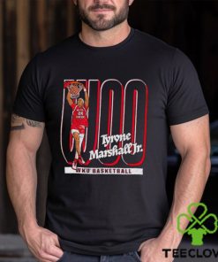 Tyrone Marshall Jr. Woo cartoon shirt