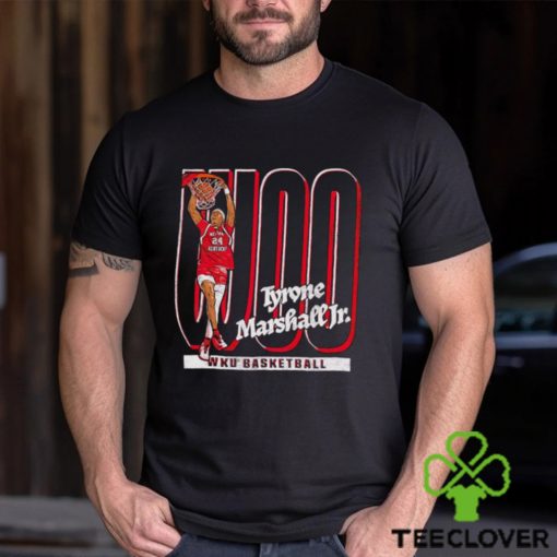 Tyrone Marshall Jr. Woo cartoon shirt