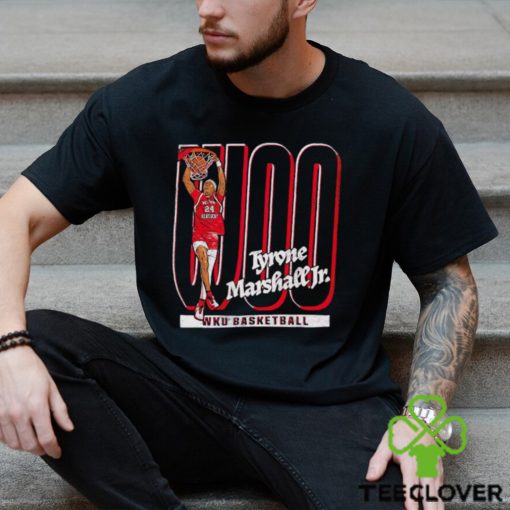 Tyrone Marshall Jr. Woo cartoon shirt