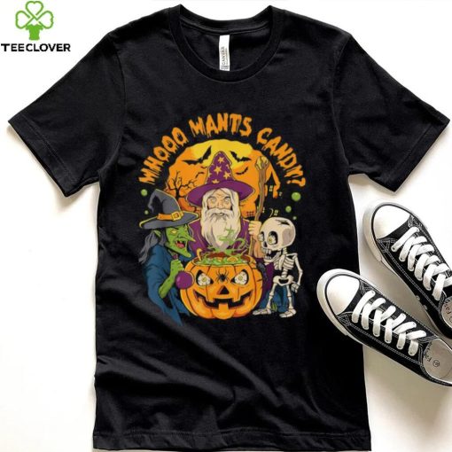 Whooo Wants Candy Witch Wizard Halloween Shirt