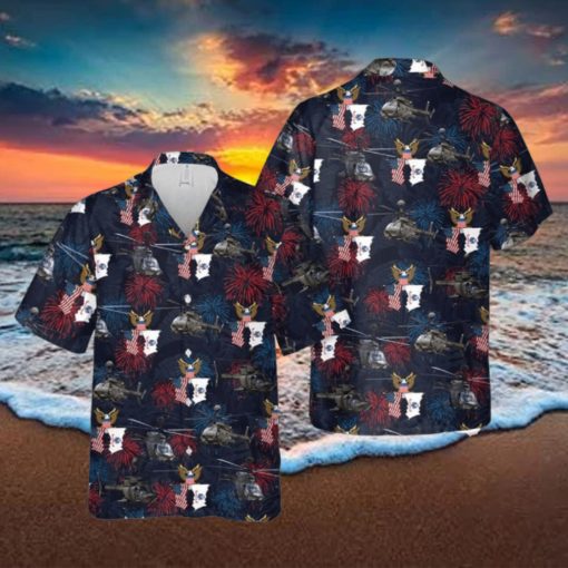 U.S Army Bell Oh 58 Kiowa Button Down Hawaiian Shirt Trend Summer