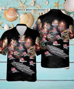 U.S Navy Nimitz Button Down Hawaiian Shirt Trend Summer