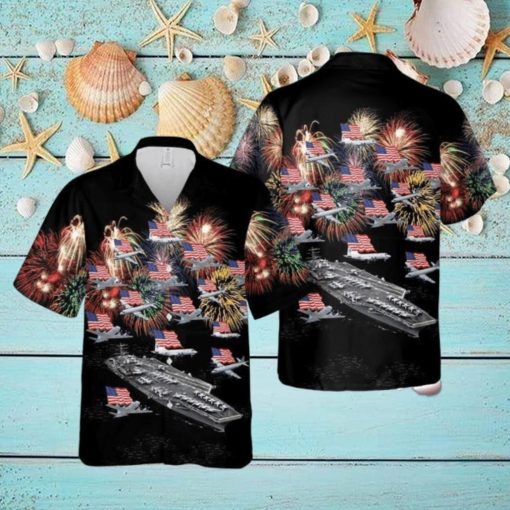 U.S Navy Nimitz Button Down Hawaiian Shirt Trend Summer