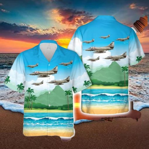 U.S Navy Va 146 A 4 Skyhawk Button Down Hawaiian Shirt Trend Summer