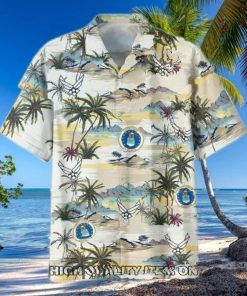 U.S. Air Force Veterans Button Down Unisex Hawaiian Shirt