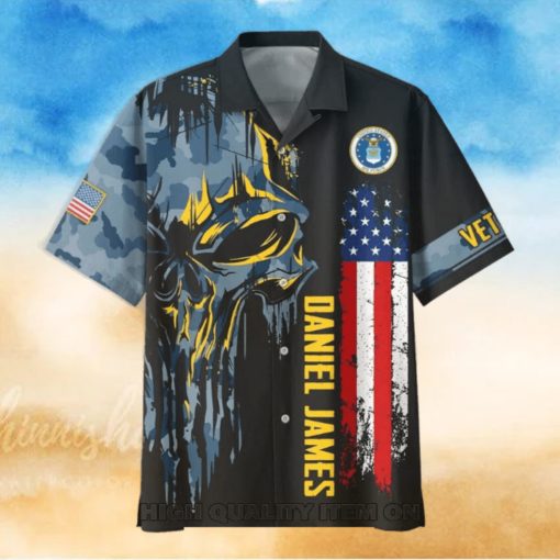 U.S. Air Force Veterans Punisher Skull Custom Hawaiian Shirt