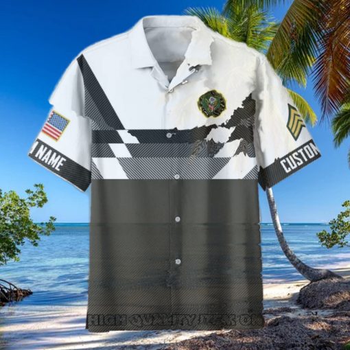 U.S. Army Custom Name And Rank Trending Hawaiian Shirt