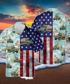 U.S. Army M35A2 Deuce and a Half Aloha Hawaiian Shirt US Army Beach Shirt Gift