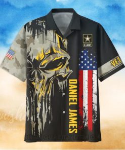 U.S. Army Veterans Punisher Skull Custom Hawaiian Shirt