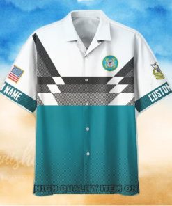 U.S. Coast Guard Custom Name And Rank Trending Hawaiian Shirt