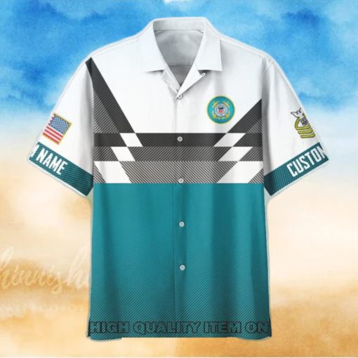 U.S. Coast Guard Custom Name And Rank Trending Hawaiian Shirt