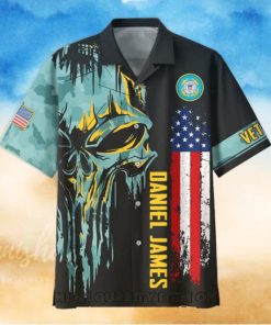 U.S. Coast Guard Veterans Punisher Skull Custom Hawaiian Shirt