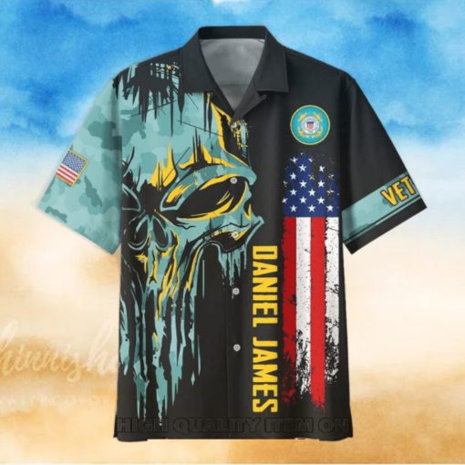 U.S. Coast Guard Veterans Punisher Skull Custom Hawaiian Shirt