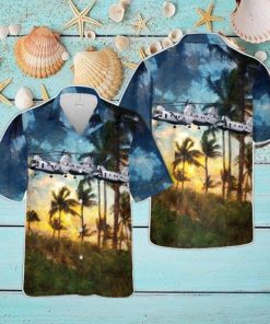 U.S. Marine Corps Boeing Vertol CH 46E Sea Knight (107 II) Hawaiian Shirt Summer Holiday Gift