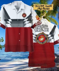 U.S. Marine Corps Custom Name And Rank Trending Hawaiian Shirt