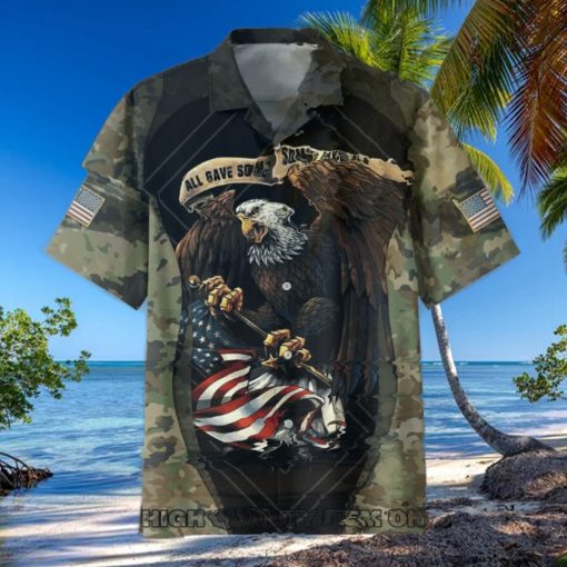 U.S. Marine Corps Veterans Custom Name Camouflage Hawaiian Shirt