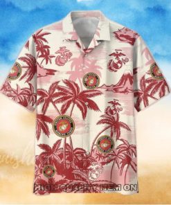 U.S. Marine Corps Veterans Short Sleeve Hawaiian Shirt