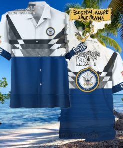 U.S. Navy Custom Name And Rank Trending Hawaiian Shirt