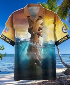 U.S. Navy Jesus Is My Savior Veterans Are My Brothers Custom Name Hawaiian Shirt