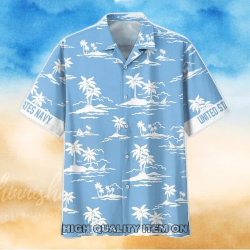 U.S. Navy Ocean Blue Short Sleeve Hawaiian Shirt