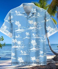 U.S. Navy Ocean Blue Short Sleeve Hawaiian Shirt