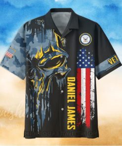 U.S. Navy Veterans Punisher Skull Custom Hawaiian Shirt