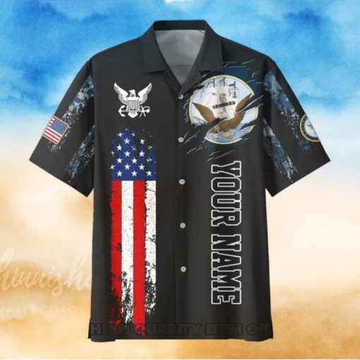 U.S. Navy Veterans Red White And Blue Custom Hawaiian Shirt