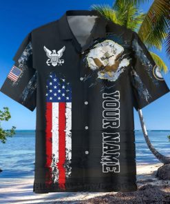 U.S. Navy Veterans Red White And Blue Custom Hawaiian Shirt