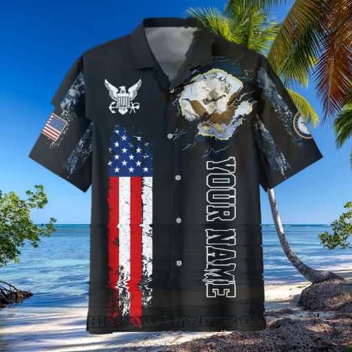 U.S. Navy Veterans Red White And Blue Custom Hawaiian Shirt