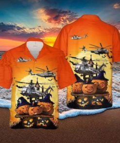 U.s. Marine Corps Sikorsky Ch 53e Super Stallion (s 65e80) Halloween Hawaiian Shirt