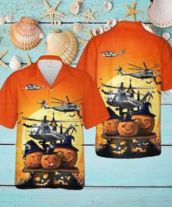 U.s. Marine Corps Sikorsky Ch 53e Super Stallion (s 65e80) Halloween Hawaiian Shirt