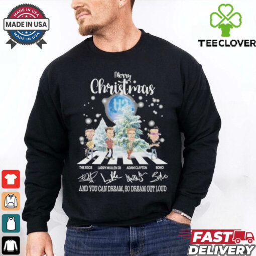 U2 Band Abbey Road Merry Christmas shirt