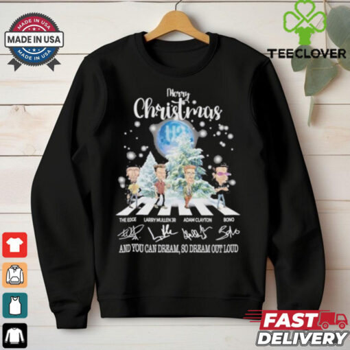 U2 Band Abbey Road Merry Christmas shirt