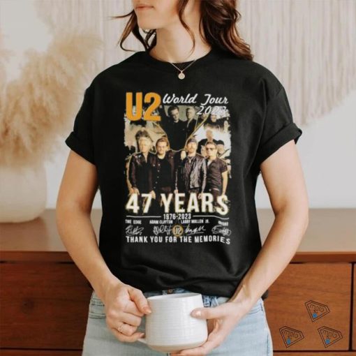 U2 World Tour 2023 47 Years 1976 2023 Thank You For Memories Signature Shirt