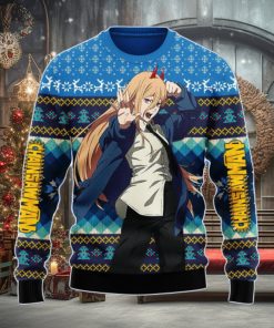 Chainsaw Man Power Ugly Christmas Sweater Anime Xmas Men And Women Christmas Gift