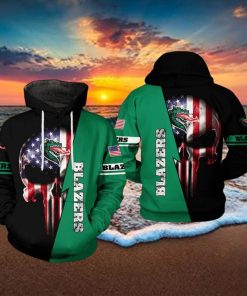 UAB Blazers NCAA US Flag Skull 3D Printed Hoodie