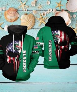 UAB Blazers NCAA US Flag Skull 3D Printed Hoodie