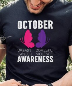 Breast Cancer And Domestic Violence Awareness Butterfly T Shirt1