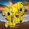 Leeds United FC Big Logo Tropical Leaves Hawaiian Shirt And Shorts