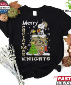 UCF Knights Snoopy And Woodstock Merry Christmas Shirt