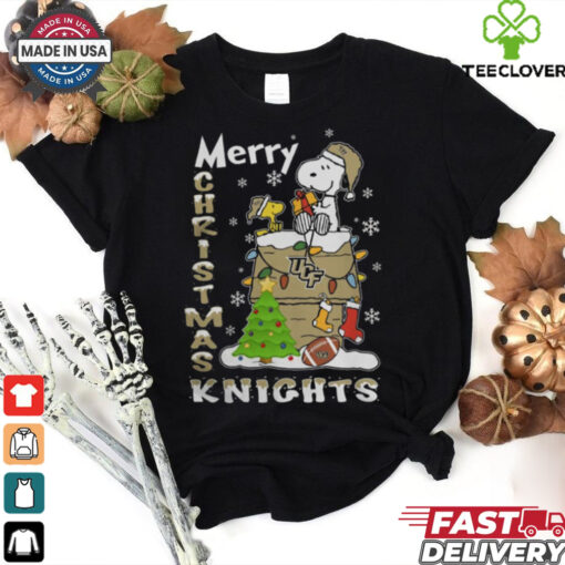 UCF Knights Snoopy And Woodstock Merry Christmas Shirt